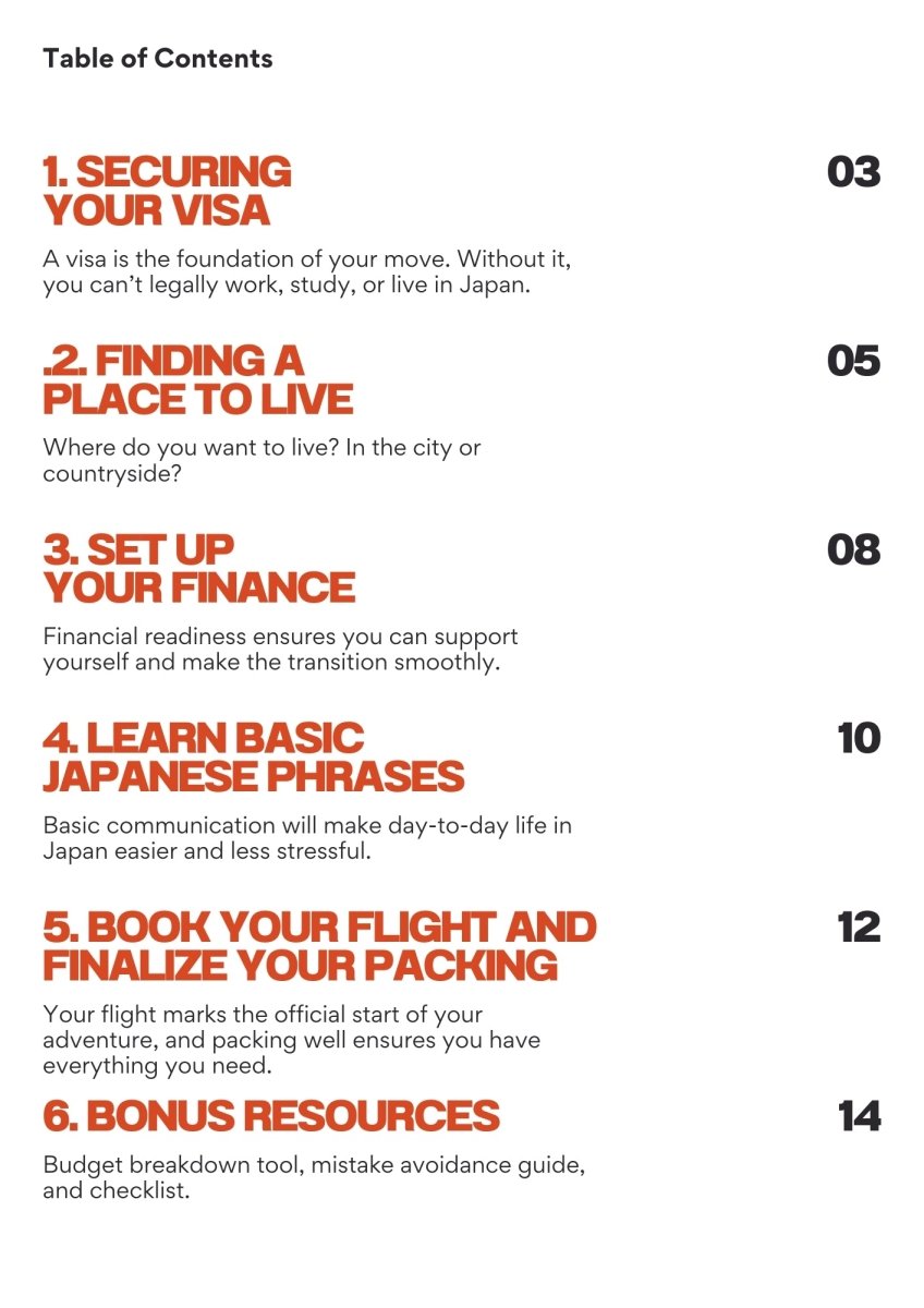 Step - by - Step Guide to Moving to Japan (Guidebook) - My Store